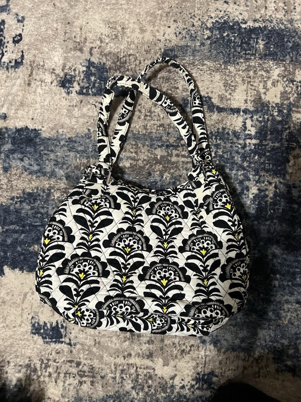 Vera Bradley Fanfare Quilted Shoulder Bag Side Pockets